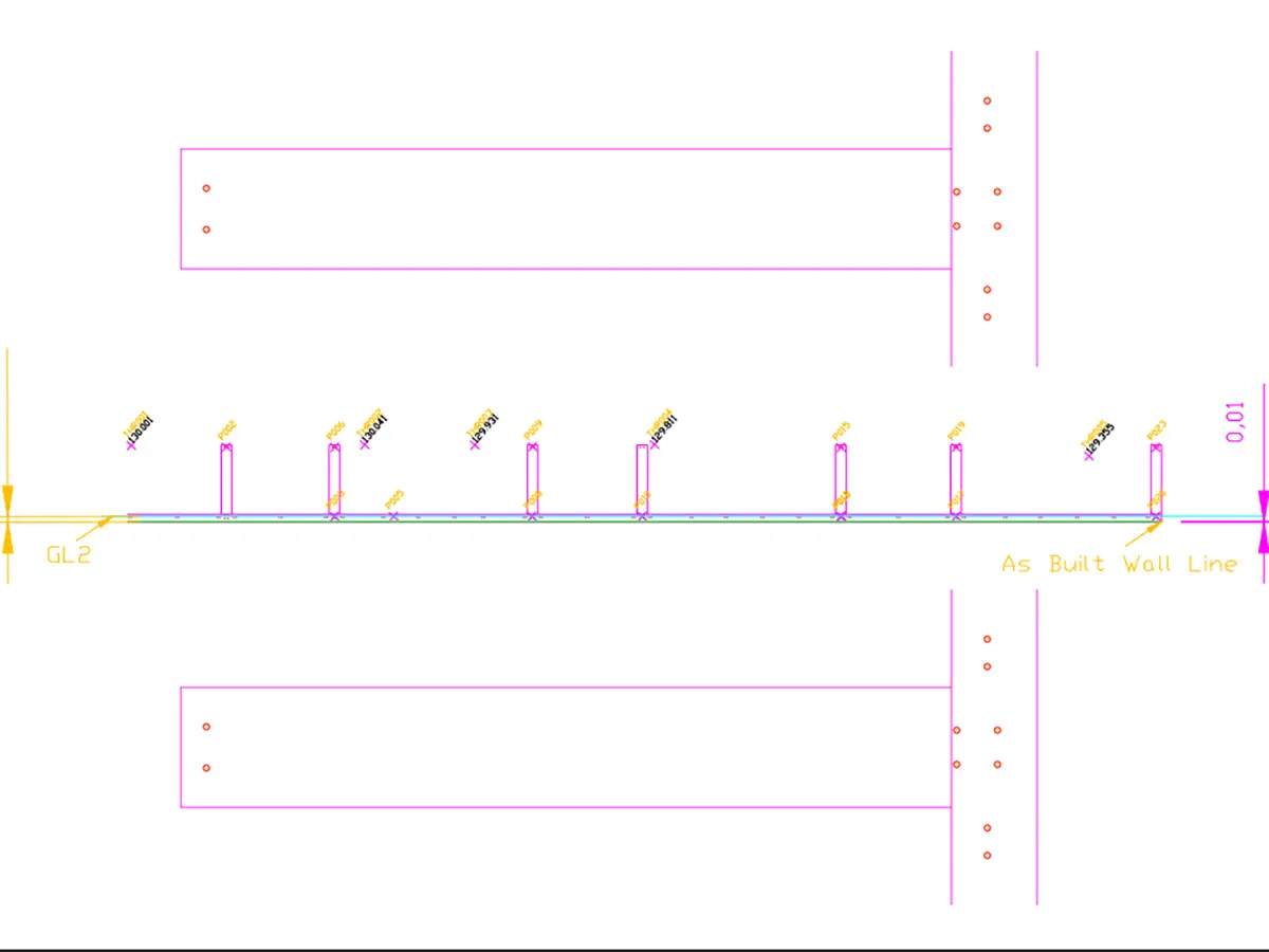As-built survey capture and AutoCAD comparison — St Mary’s Hospital